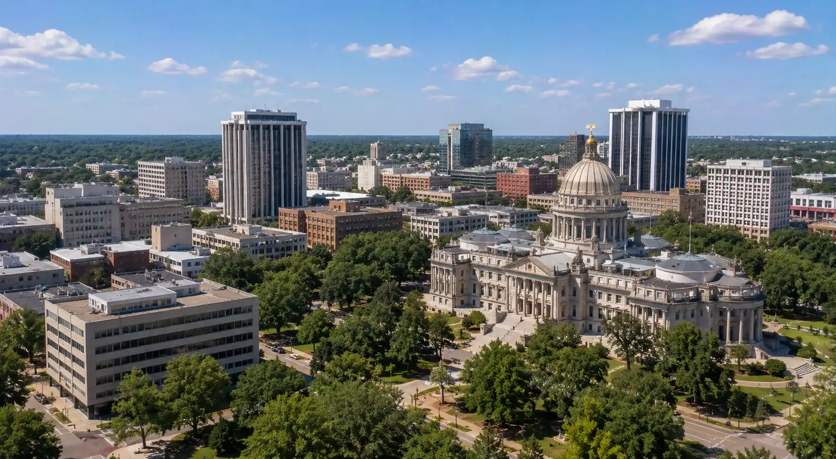 Mississippi State Capitol and downtown Jackson civic district