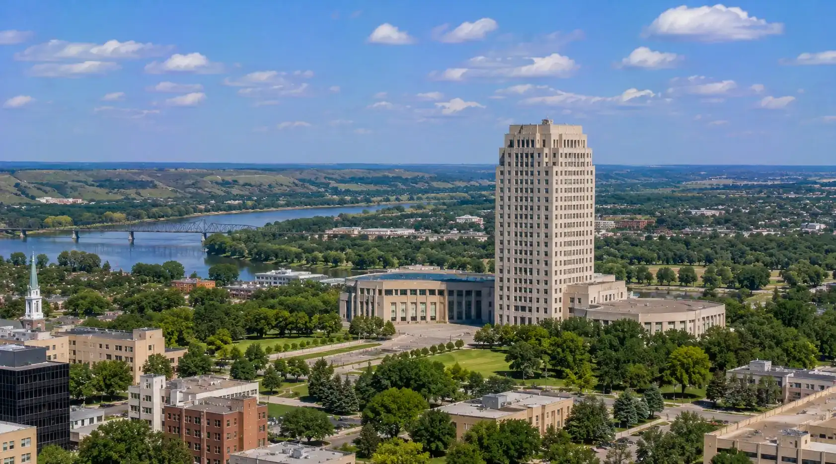 North Dakota State Capitol and Bismarck civic district